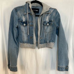 Cropped jean jacket